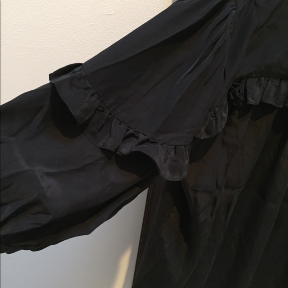 Frame Black Silk Ruffle Blouse - Picture 4 of 8